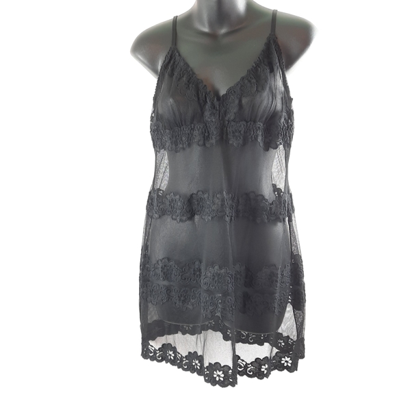 XL BlushBlack Lace Midi Dress Slip - Picture 1 of 14